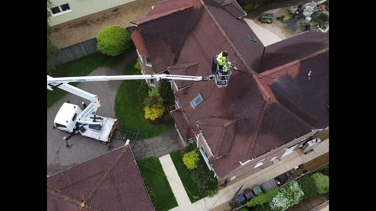 Professional Roof Cleaning in Dorset | Safe & Effective Moss Removal with Cherry Pickers!