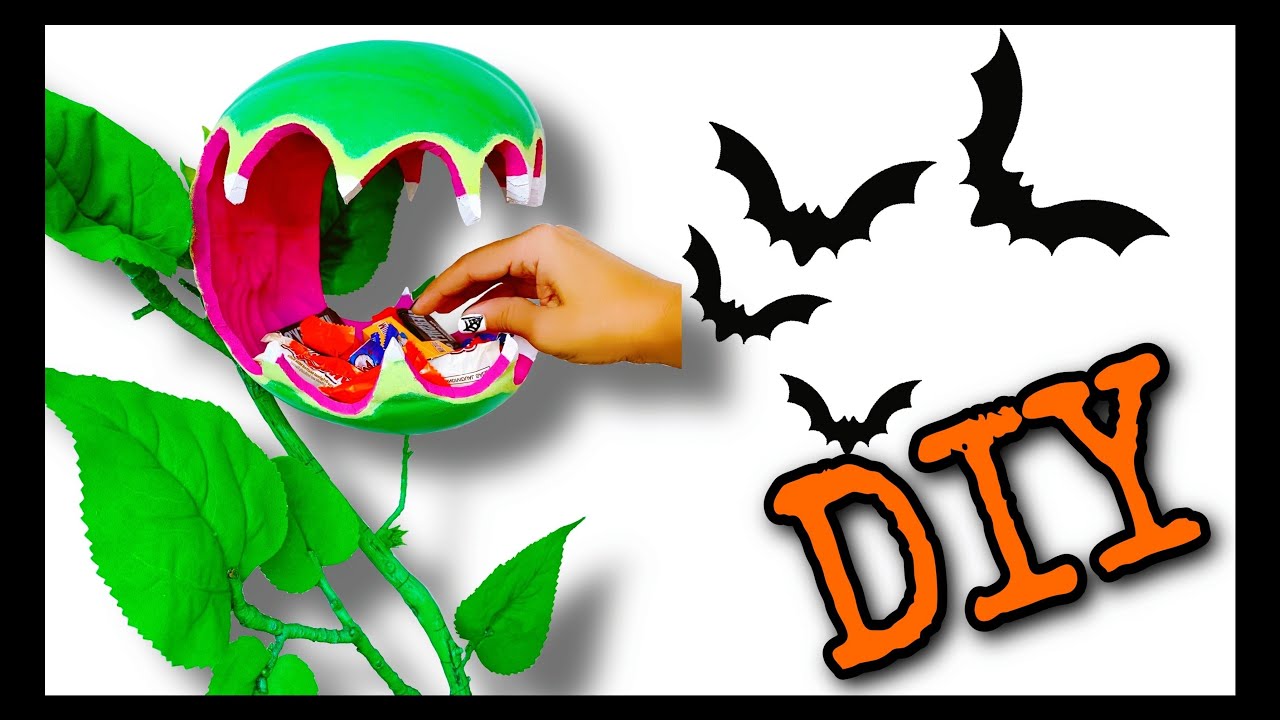 DIY VENUS FLY TRAP PUMPKIN CANDY HOLDER // Fun Halloween Crafts