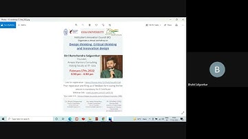 Workshop on  Design thinking, critical thinking and Innovation design