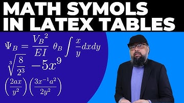 Using Math Symbols in Latex Tables