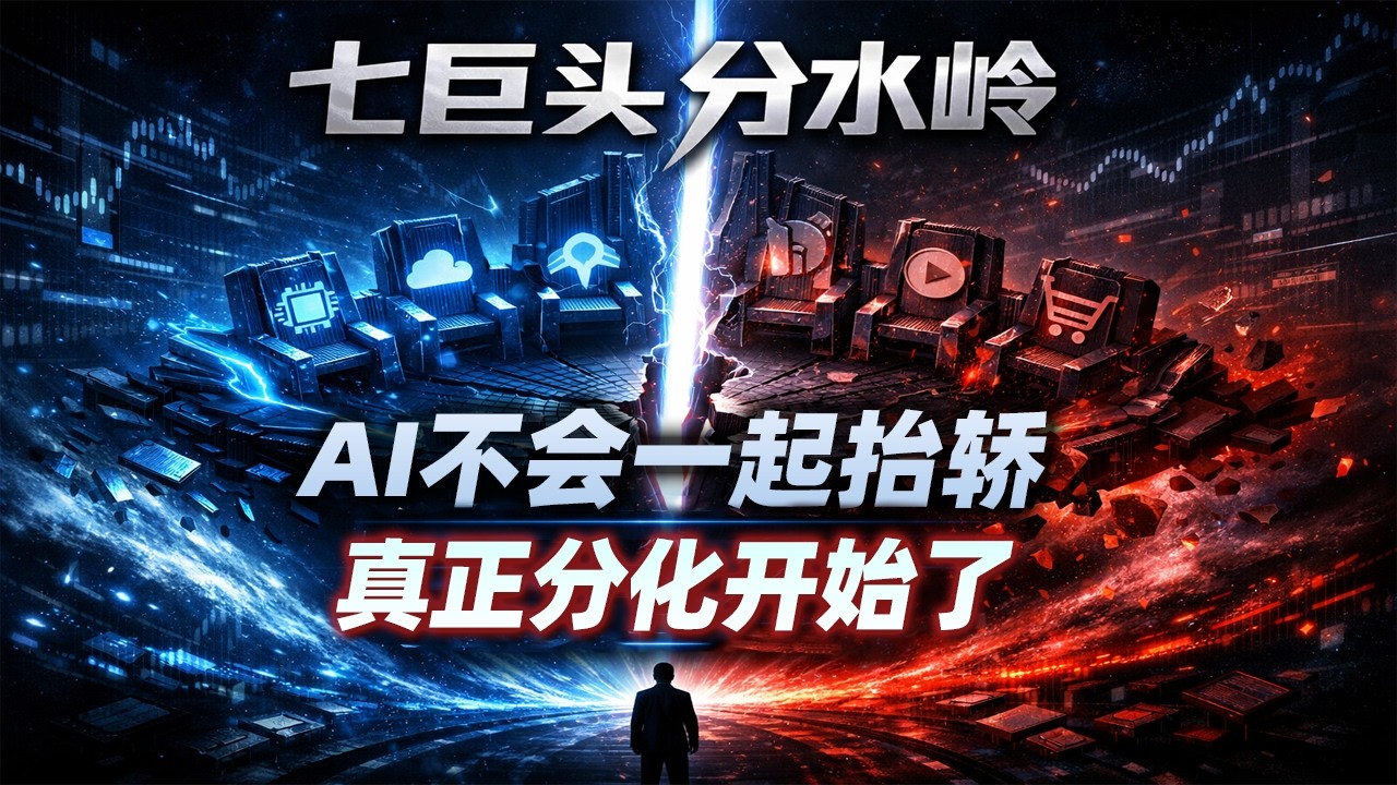 美股科技七巨头,终于走到分水岭:AI不会让它们一起暴涨,真正的大分化现在才开始! - YouTube