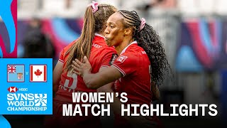 Savannah Bauder glänzt mit Hattrick: Kanada 7s W besiegt Fidschi 7s W mit 29:14 im SVNS-Viertelfinale von Bordeaux