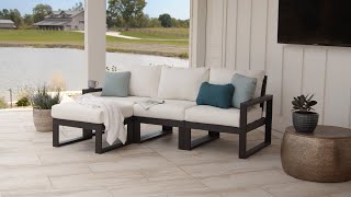 POLYWOOD® EDGE 4-Piece Modular Deep Seating Set with Ottoman - PWS524-2