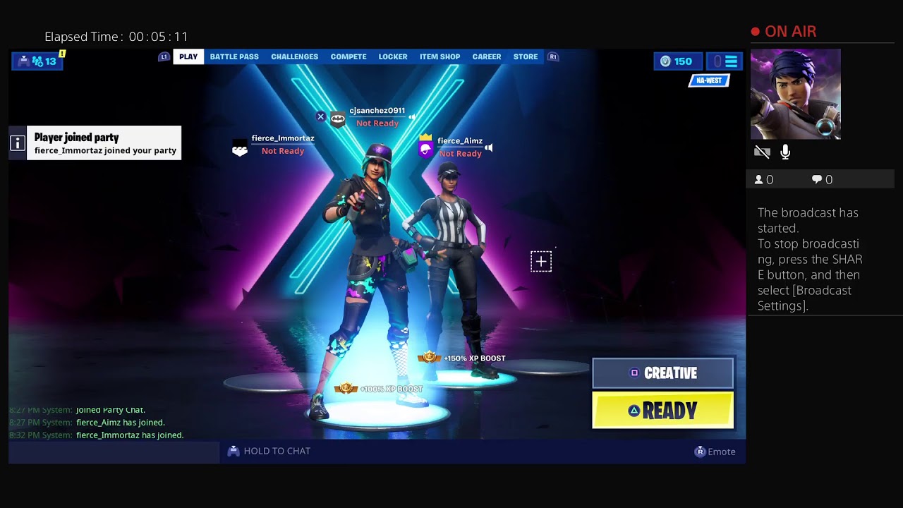 Playing with my friends on fortnite YouTube