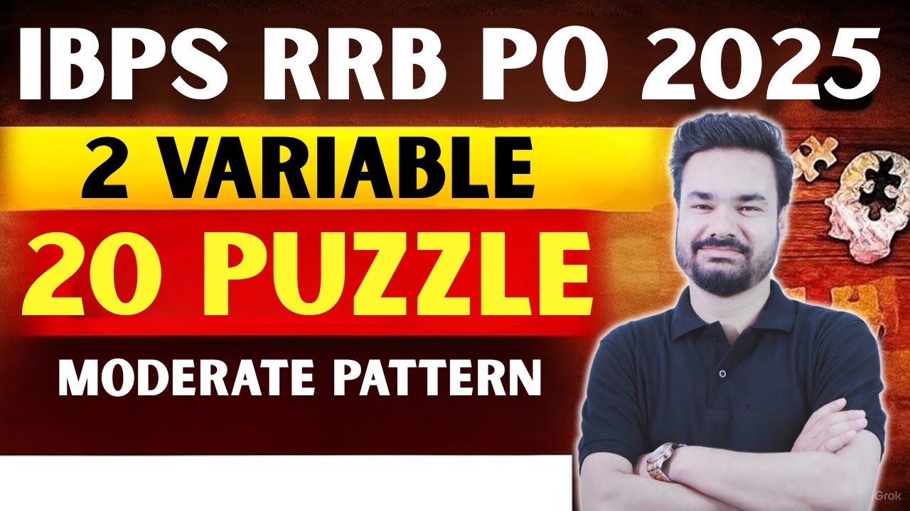IBPS RRB PO 2025 🧩 2 Variable Puzzle Questions 💥 2️⃣0️⃣ Must-Solve ...