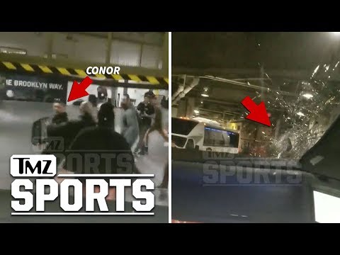 Conor McGregor & Entourage Injure UFC Fighter In Bus Attack, Insane Video | TMZ Sports