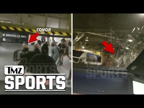 Conor McGregor & Entourage Injure UFC Fighter In Bus Attack, Insane Video | TMZ Sports