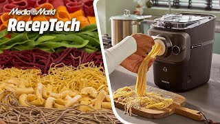 Házi tészta készítése géppel | Füstölt kolbászos zöld pappardelle | Philips Avance | RecepTech