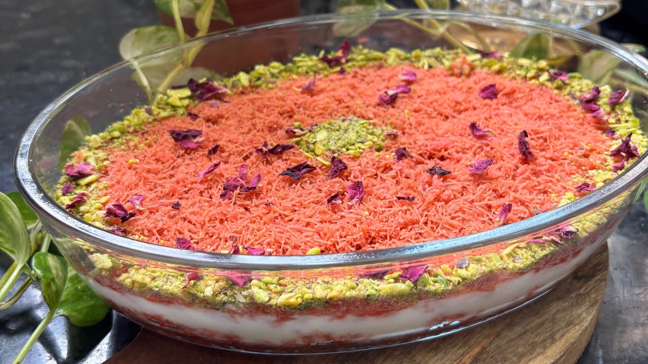 Ramadan series episode-8 | Creamy kunafa | kunafa recipe without oven | Arabian famous dessert ❤️