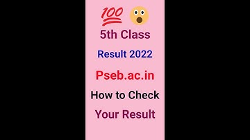 5th Class result 2022 | result 2022 pseb 5th class | 5th class board result 2022 Pseb 5th |