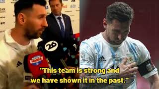 Messi touching post match interview after Argentina lost to Saudi Arabia