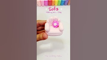 DIY Cute Sofa Making With Clay|| Easy Clay Art.🎀#clay #diy #handmade #viral #shorts