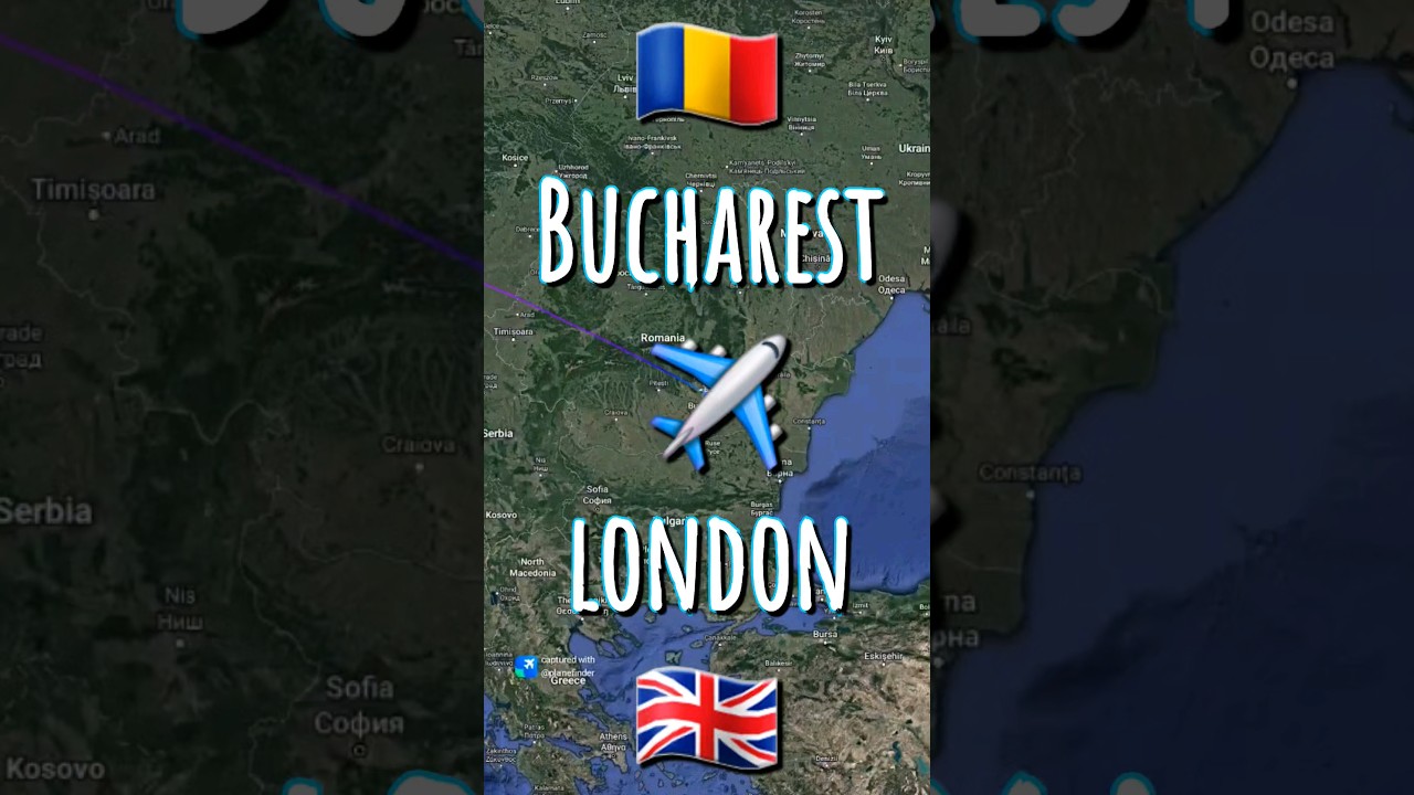 🇷🇴 Bucharest to London 🇬🇧 | British Airways | Flight Route Tracking 