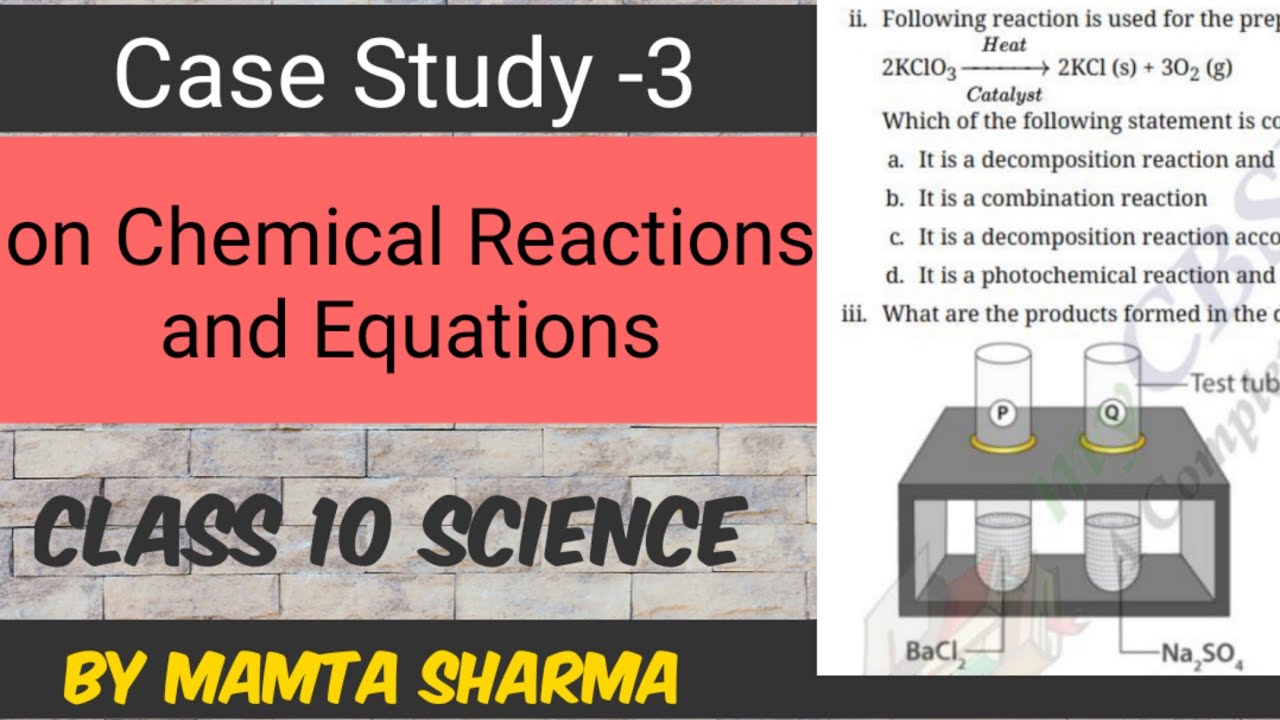 case study based questions chemistry class 10