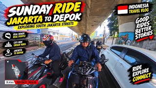 Download lagu [19] Sunday Morning Ride with My Wife | Sunday Ride Through Jakarta to Depok 🏍️❤️ | Explore Jakarta