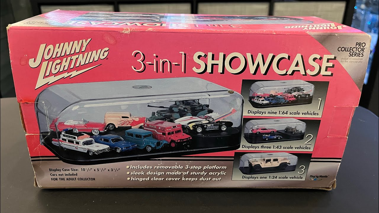 Johnny lightning 3 in 1 showcase diecast display case - YouTube