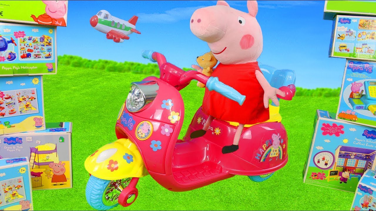 kids anka Peppa Pig Unboxing: Camper Play Tent Surprise, Toy Vehicles, George, Ambulance & Toys for Kids