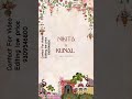 Wedding Invitation Video Editing #wedding #invitationwedding #shorts