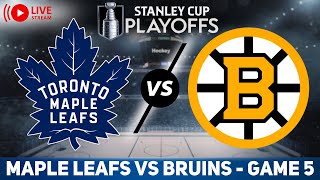 Toronto Maple Leafs vs Boston Bruins GAME 5 LIVE GAME REACTION & PLAY-BY-PLAY | NHL Live stream