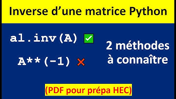 al.inv et al.matrix_power dans Python : 2 méthodes pour calculer l