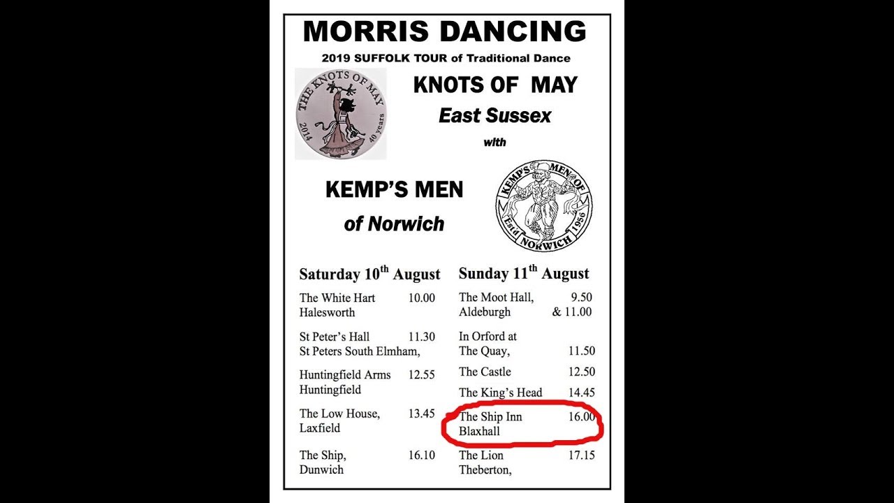 Kemps Men & Knots of May 11th August 2019: Blaxhall Ship