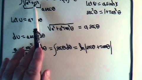 Integration With Hyperbolic Substitution Example 2 Part 2
