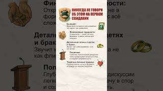 Никогда не говори об этом на первом свидании! Знакомства  Психология.