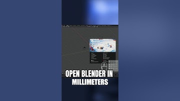 Open Blender in Metric (MM)
