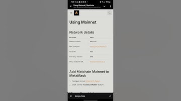 How to add your Matchain network to Metamask  ..#matchain