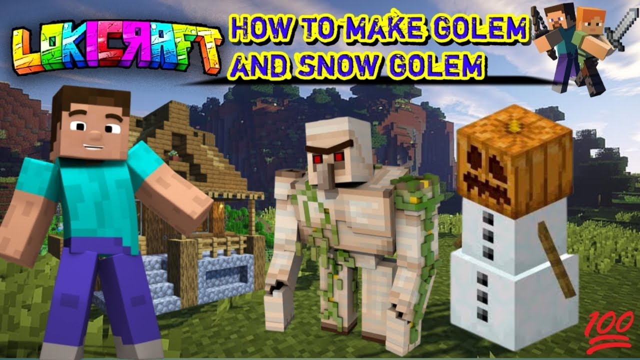 How to Make an Iron Golem and a Snow Golem howto golem YouTube