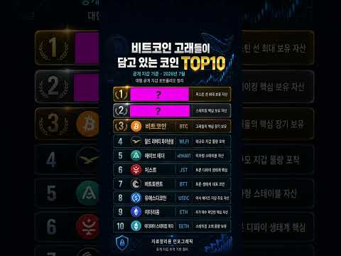 세력들 지갑에 보유중인 코인순위 공개!! TOP10 #비트코인 #단타트레이딩 #지표
