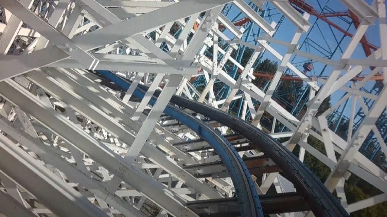 Twisted Colossus - Six Flags Magic Mountain - Front Row (4K HD POV ...