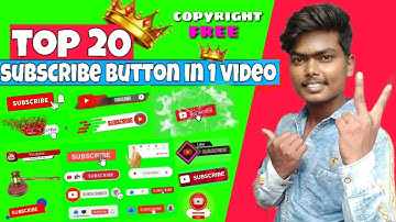 Top 20 | Green screen subscribe button animation | Subscribe button green screen  #Subscribebutton