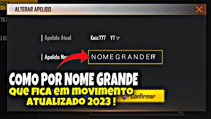 Confira como colocar letras coloridas no Free Fire para nick, chat e bio -  The Game Times