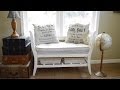 How To Make A DIY Salvaged Chair French Bench - AnOregonCottage.com