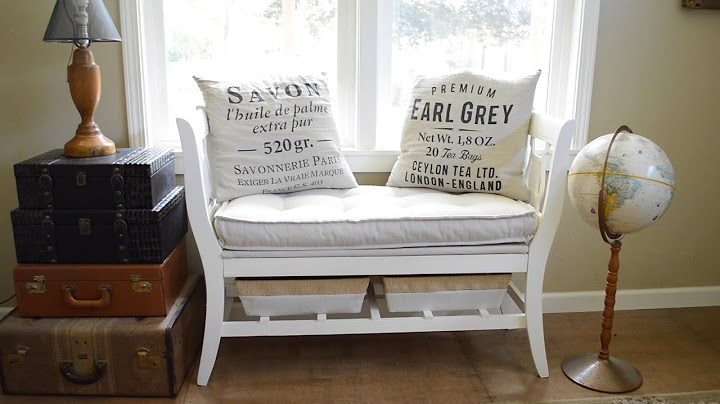 How To Make A DIY Salvaged Chair French Bench - AnOregonCottage.com