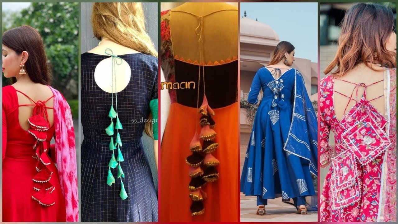 Back neck design making|| zig zag Dori design || back less kurti neck design  making - YouTube