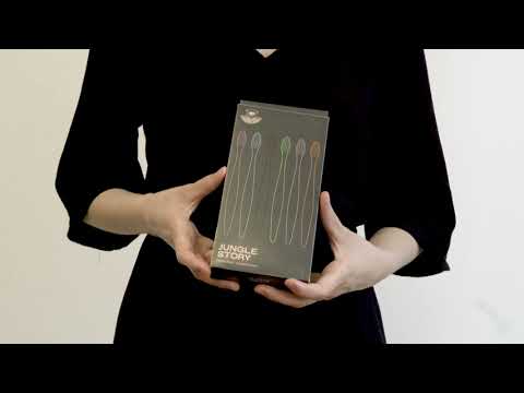 Комплект Бамбуковых Зубных Щёток Jungle Story с щетиной разных цветов / 6 шт Family