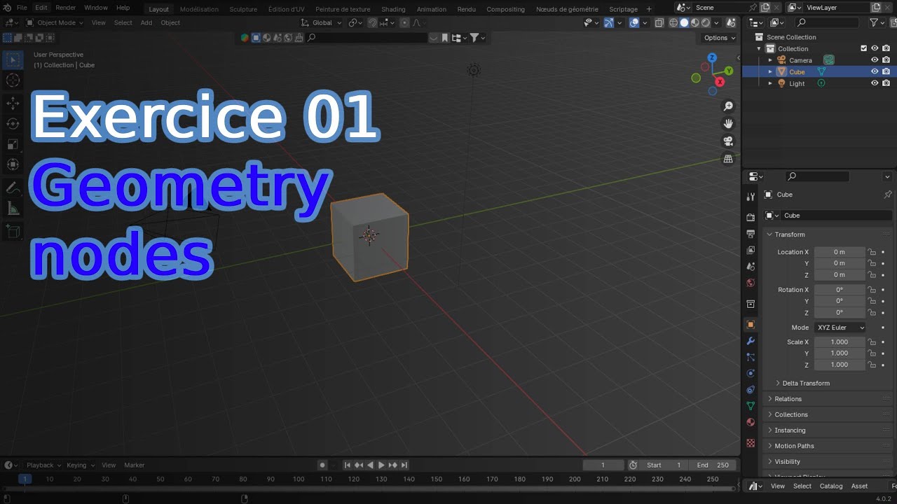 Exercice 01 | Geometry node - YouTube