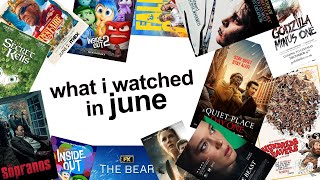 what i watched in june