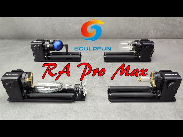 SCULPFUN RA Pro Max 4-in-1 Rotationswalze, Drehdorn für S9/S30 Ultra SF-A9 Lasergravierer, Multifunktions-Gravurmodul für unregelmäßige runde Objekte SCULPFUN RA Pro Max 4-in-1 Rotationswalze, Drehdorn für S9/S30 Ultra SF-A9 Lasergravierer, Multifunktions-Gravurmodul für unregelmäßige runde Objekte