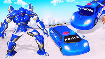 Flying Limo Police Helicopter Car Robot City Rescue Mission Android Gameplay By Games Zone