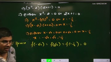 B.Sc Math Part-2/Real analysis/Chapter-2nd/Lec-4/Problem On Rolles Theorem/By:Mahendra sagar Sir