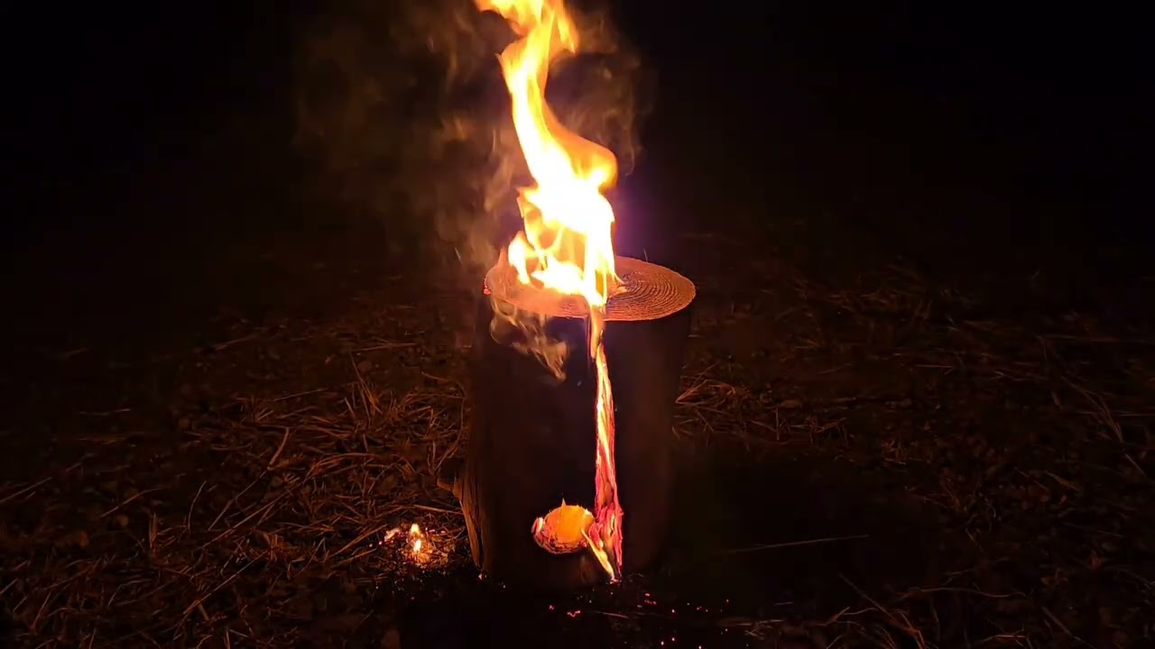 통나무스토브 불멍8