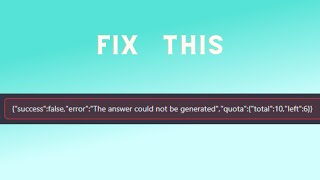 How to Fix “the answer could not be generated” Error in ChatGPT