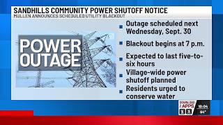 Planned power outage to leave one Sandhills community in the dark next week