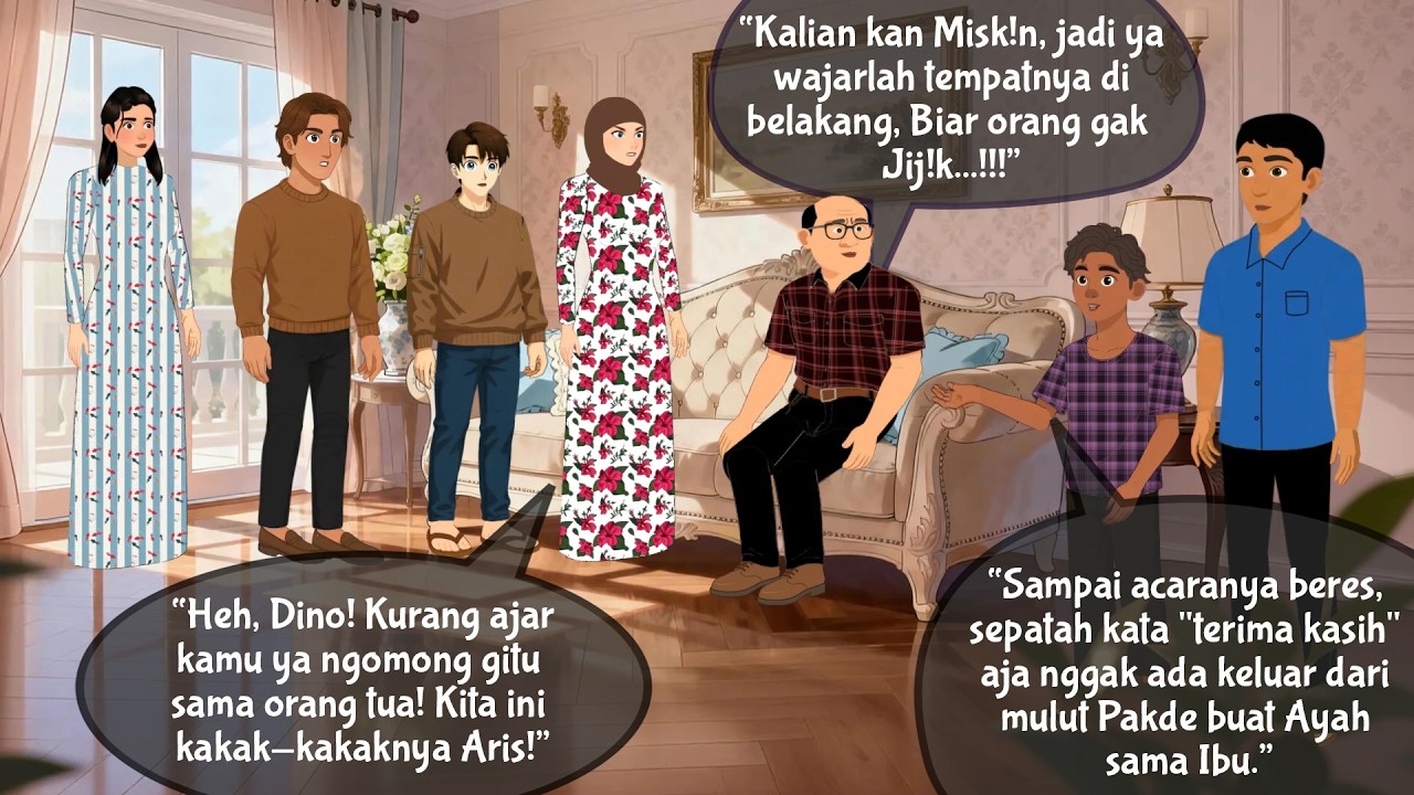 AYAH DAN IBUKU DIANGGAP PEMBANTU DI ACARA KELUARGA SENDIRI | Animasi Kartun Drama