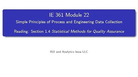 Statistical Process Improvement Module 22