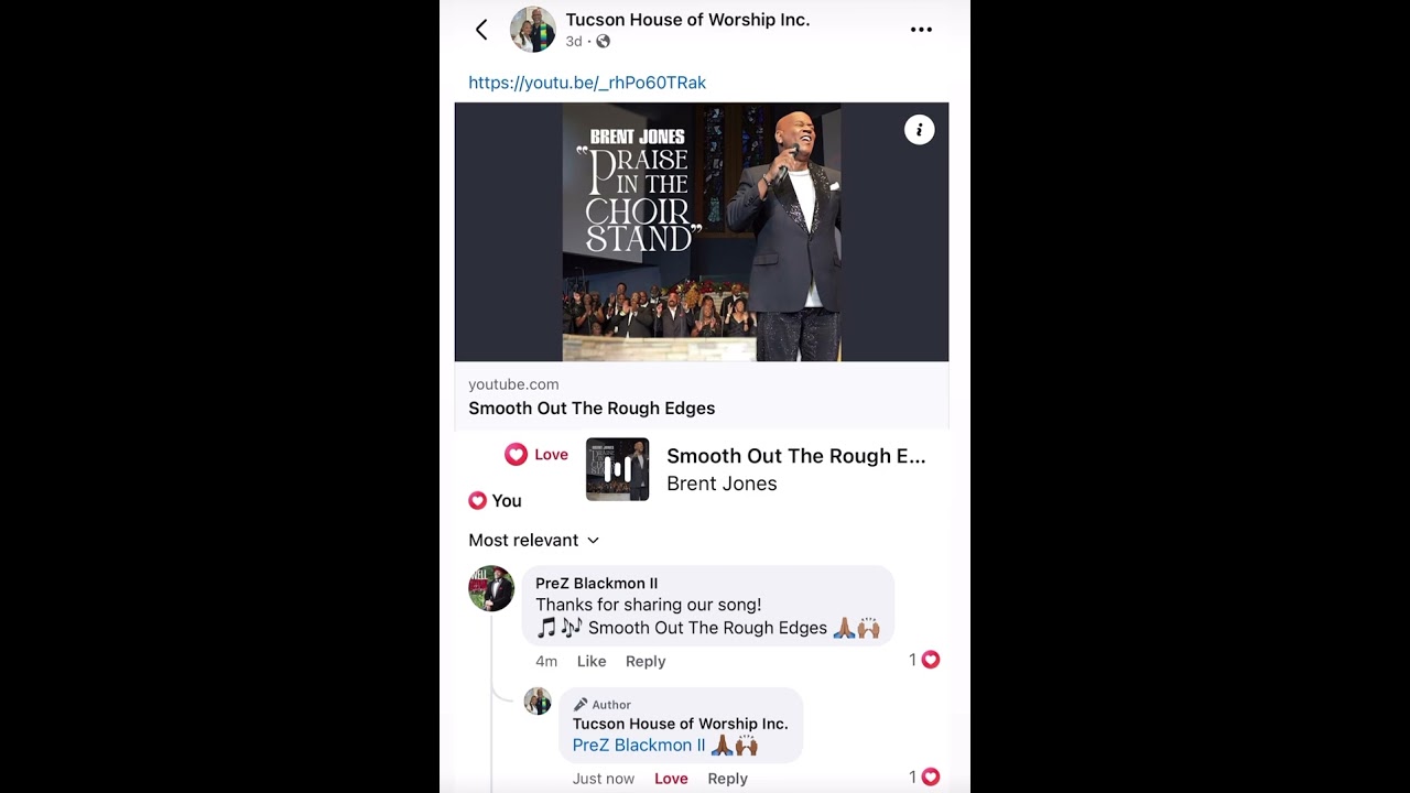 BRENT JONES Smooth Out The Rough Edges feat. Prez Blackmon Praise In The Choir Stand 