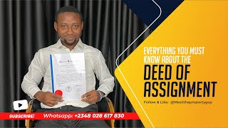 Deed of Assignment in Lagos || Everything You Should know